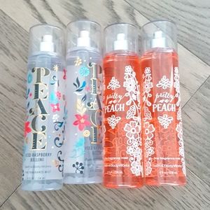 Bath and body works body mists set of 4
